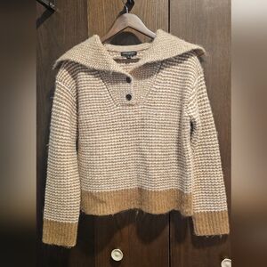 Cozy Tan and Cream Sweater